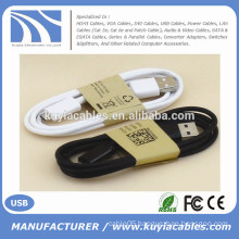 Factory Sell Custom USB to Micro cable for Samsung/HTC/Mobile Phone 1M white black